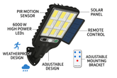 6000W LED Solar Street Wall Light – PIR Motion Sensor Outdoor Garden Lamp